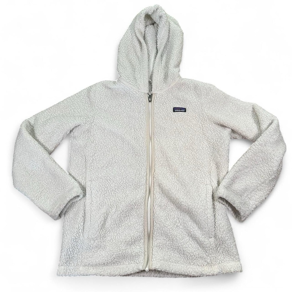 Patagonia Girls White Los Gatos Full Zip Hoody Jacket Size XL 14